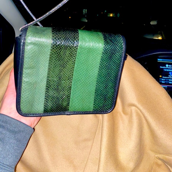 All Saints Green Leather Crossbody. - Picture 1 of 10